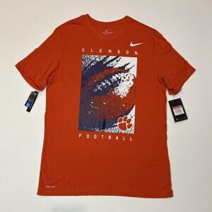 Clemson Tigers Mens Shirt Size Large Orange Nike Tee College Football Logo